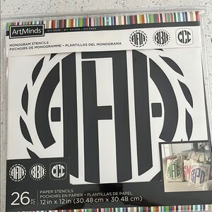 Art Minds Black and White Paper Stencils Set